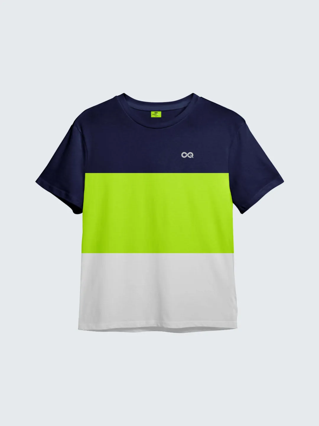 Kid's Striped Active T-Shirt - Navy Blue