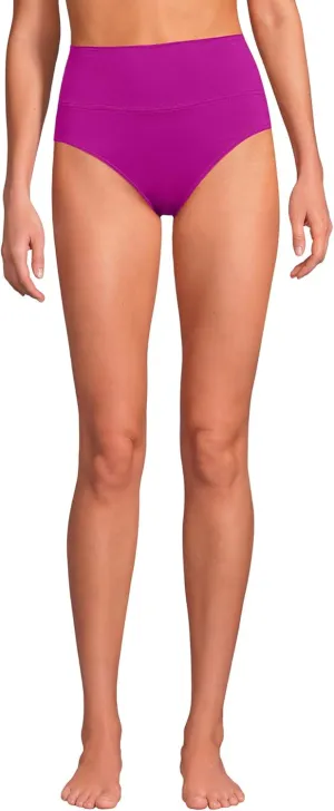 Lands' End Women's Chlorine Resistant Pinchless High Waisted Bikini Bottoms