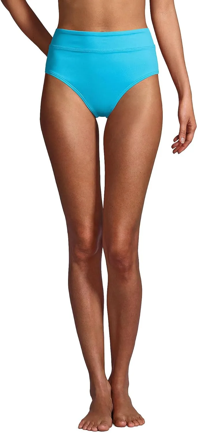 Lands' End Women's High Waisted Bikini Bottoms