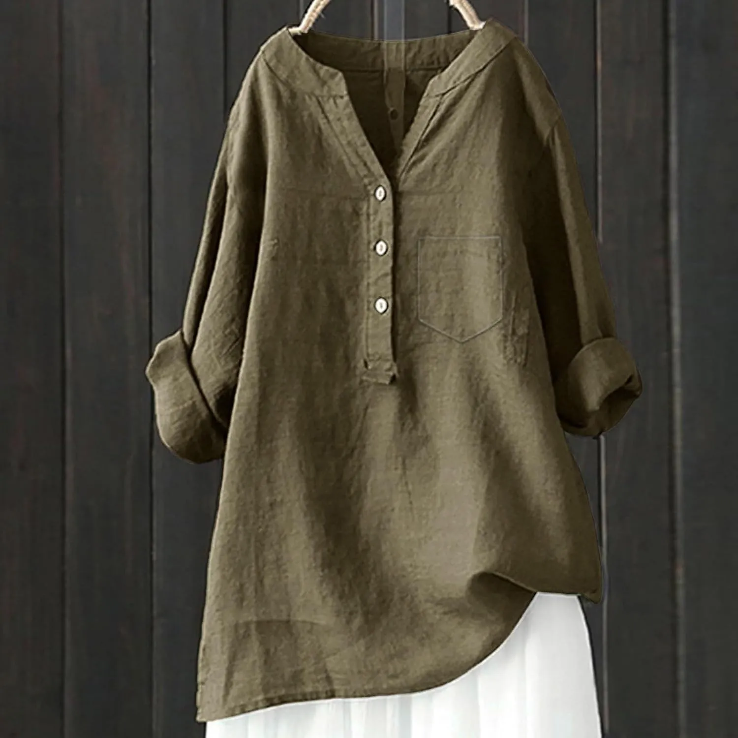 LCMTWX Womens Button Down Shirt Womens Linen Button Down Shirts Cotton Long Sleeved Blouse Blouses Dress