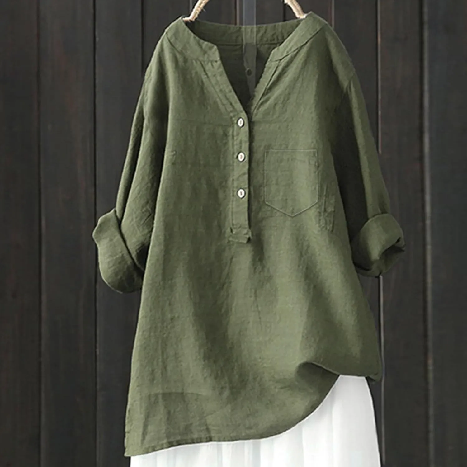 LCMTWX Womens Button Down Shirt Womens Linen Button Down Shirts Cotton Long Sleeved Blouse Blouses Dress