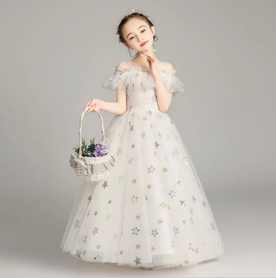 Lil' Queen Star Bright Sequin Tulle Girls Formal Dresses