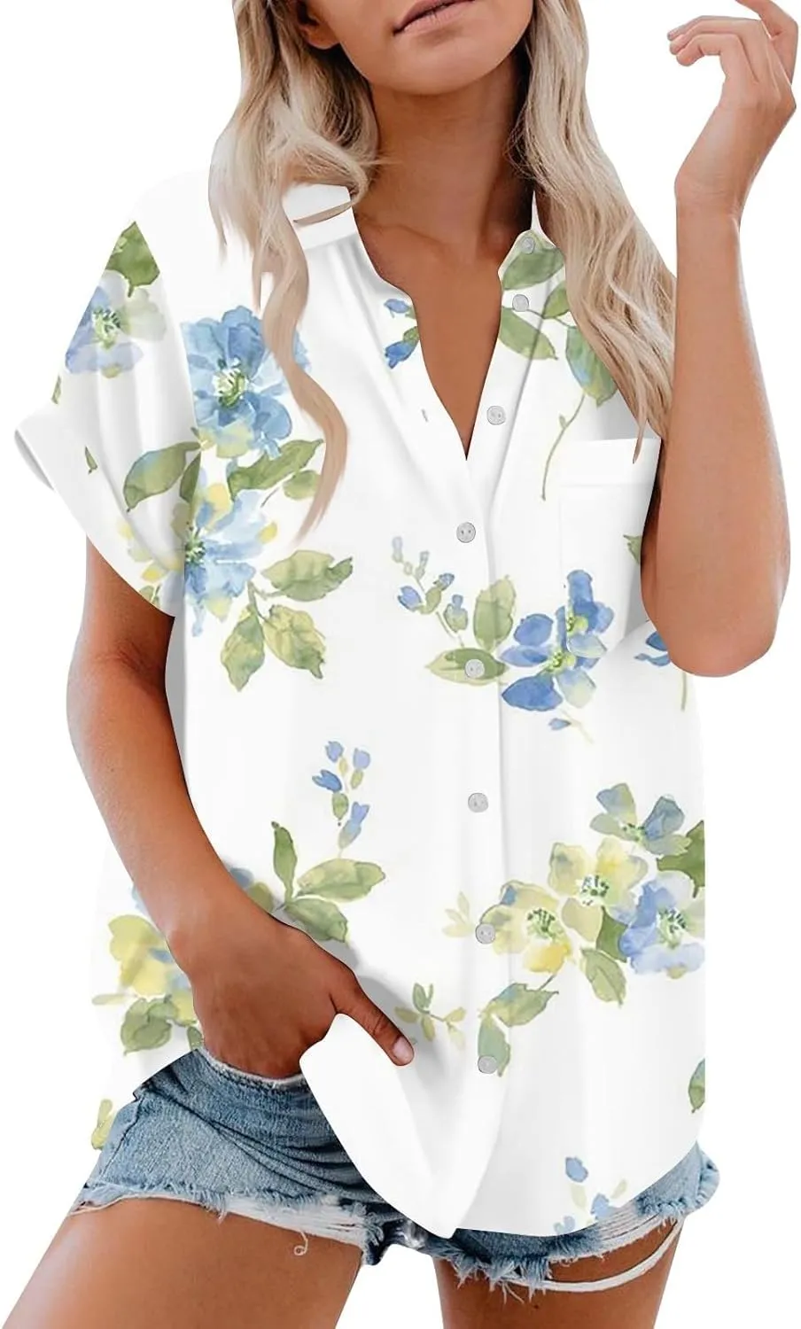 Linen Button Down Shirt Women Natural Autumn Fragrant Fabric Shirt Ladies Tops and Blouses Cotton Button Down