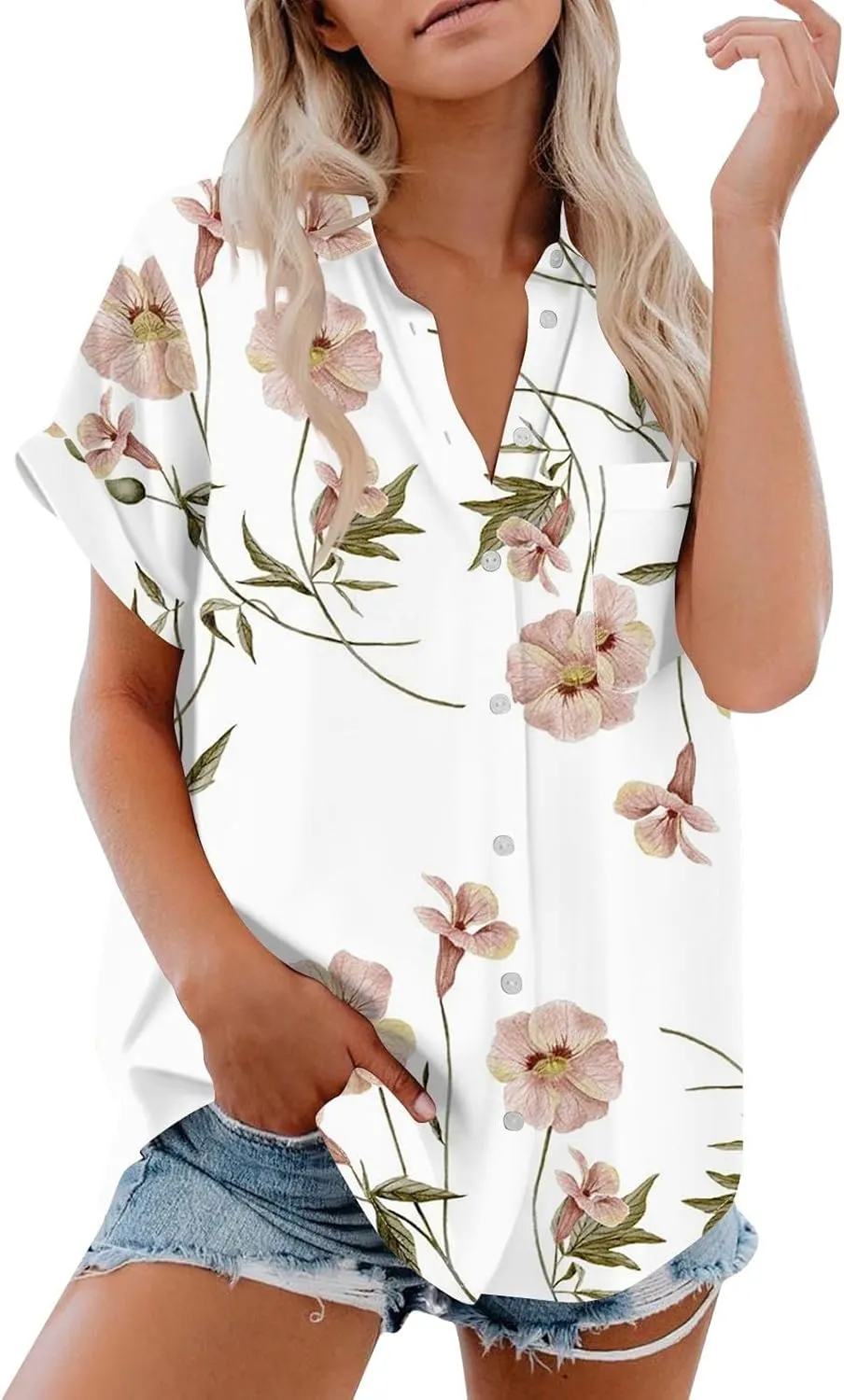Linen Button Down Shirt Women Natural Autumn Fragrant Fabric Shirt Ladies Tops and Blouses Cotton Button Down