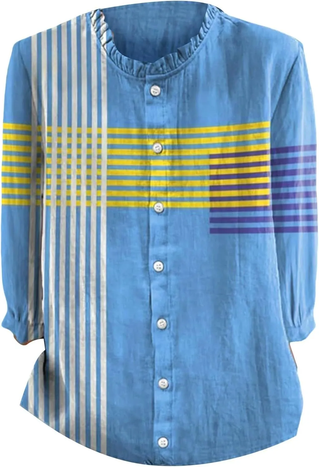Linen Shirts for Women Summer Lightweight Short Sleeve Tunic Tshirts Cute Collared Tops Casual Business Work Blouses