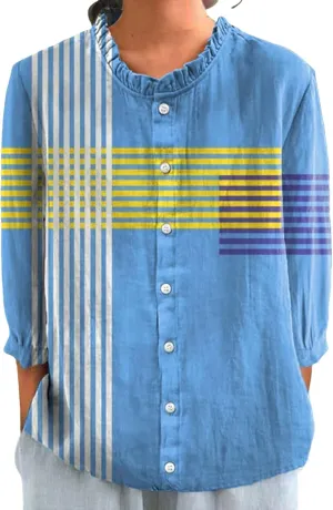 Linen Shirts for Women Summer Lightweight Short Sleeve Tunic Tshirts Cute Collared Tops Casual Business Work Blouses