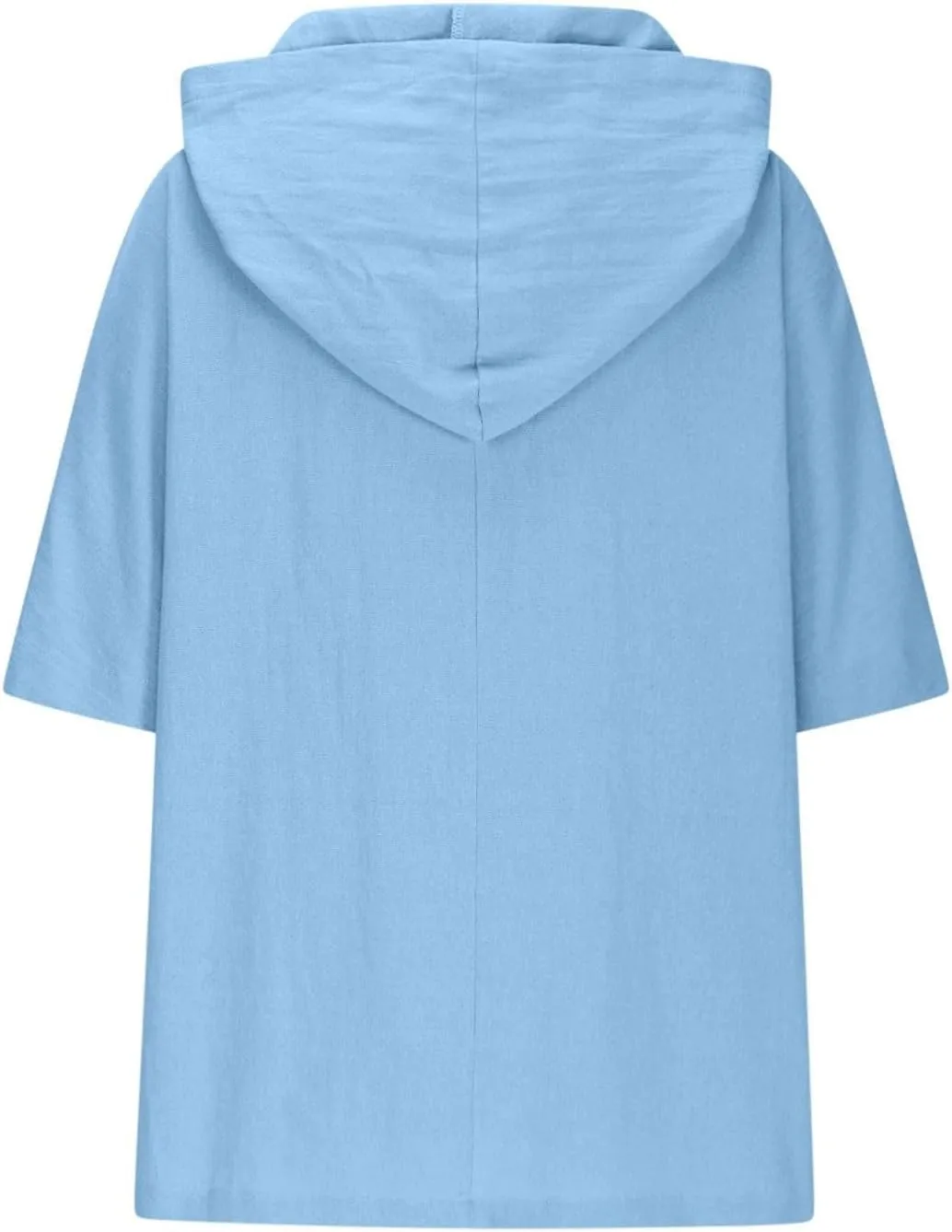 Linen Shirts for Women Summer V Neck Button Down Solid Color Short Sleeve Loose Vacation Blouse Tops with Pockets