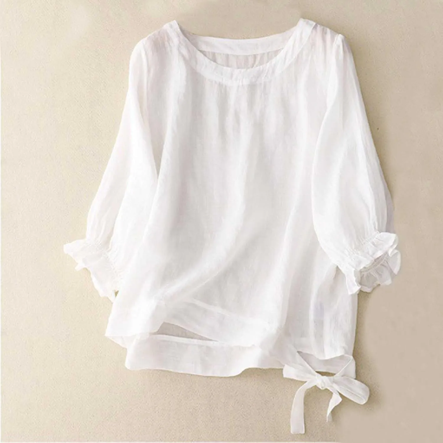 Linen Tops for Women Button Down Soft Shirt Oversized Loose T Shirt Plus Size Summer Shirts Lightweight Shirts