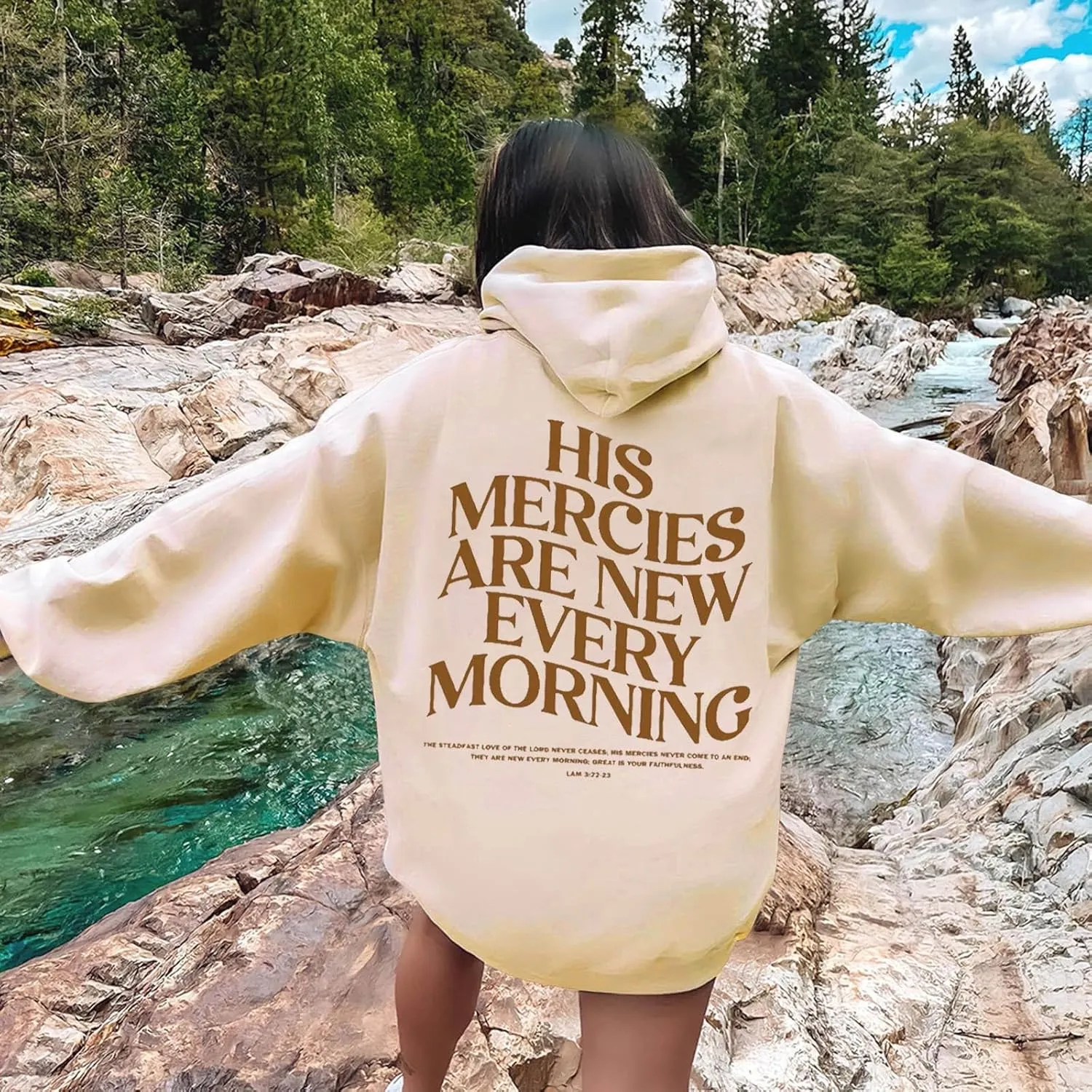 Living Water Eternal Life Graphic Christian Womens Hoodies Oversized Long Sleeve Jesus Faith Y2K Girls Sweatshirts Pullover
