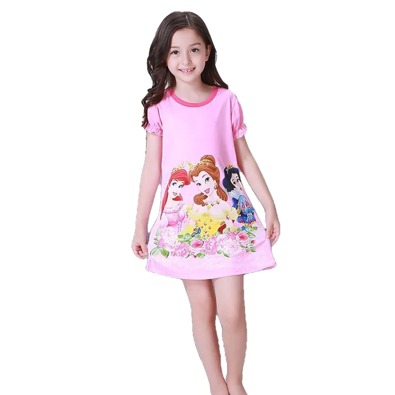 Lovely Short Sleeve Night Gown For Girls