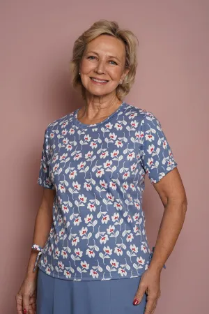 Magnolia Ruched Neck Top