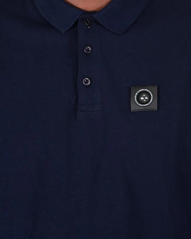 Marshall Artist Long Sleeved Siren Polo in Navy