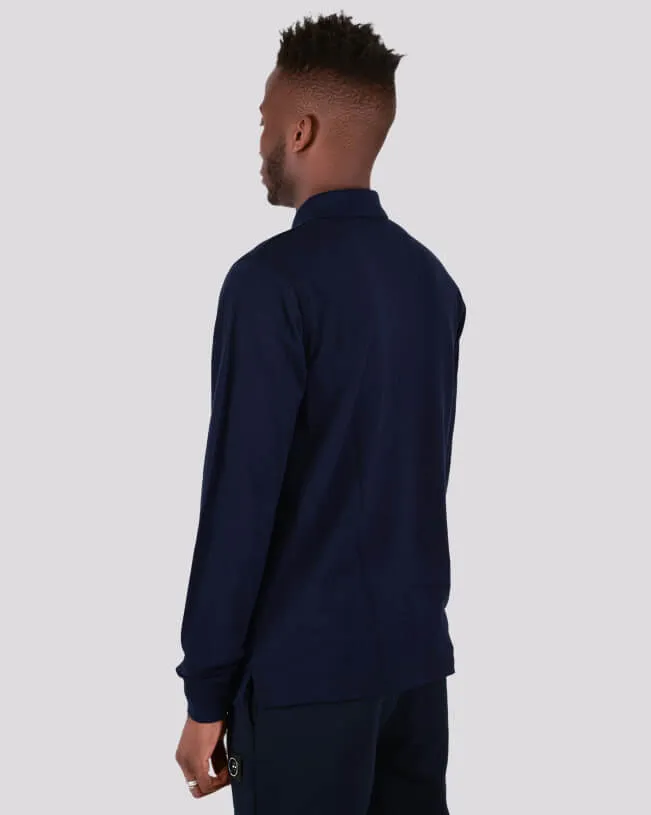 Marshall Artist Long Sleeved Siren Polo in Navy
