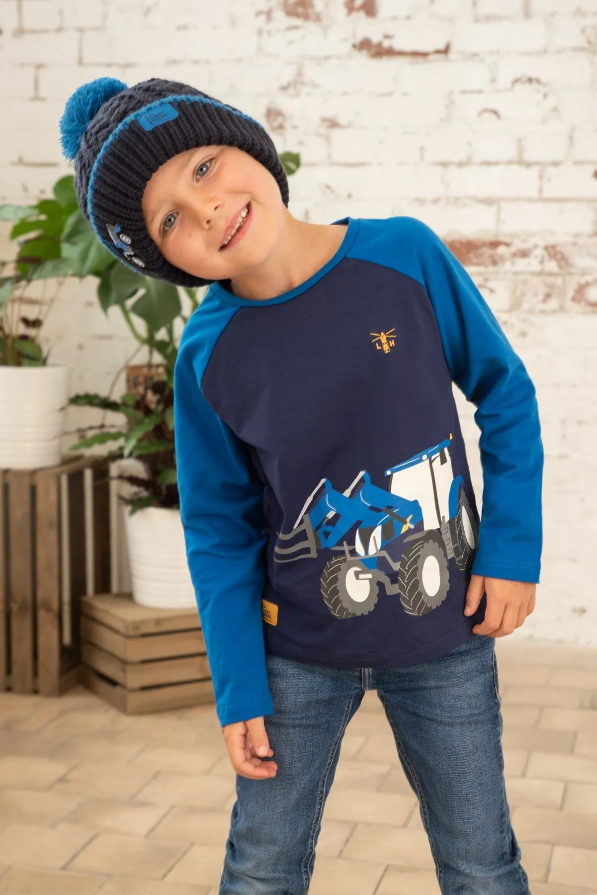 Mason Top - Blue Front Loader