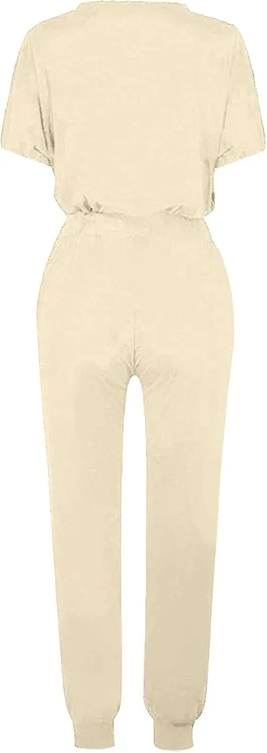 Matching Sweat Sets for Women Cute Short Sleeve Crew Neck Pullover T Shirts Tracksuits Two Piece Outfits with Pockets