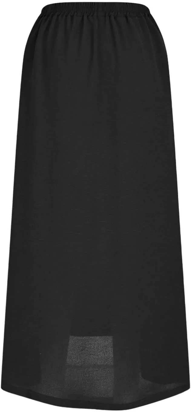 Maxi Skirt for Women Casual Flowy Split Ruffle High Low Beach Skirts Elastic High Waist Pleated A Line Long Skirts