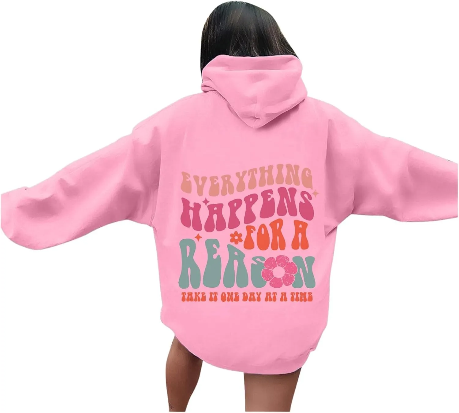 Meet Me at The Ocean Graphic Preppy Hoodies for Women Girls Cute Trendy Oversized Sweatshirts Long Sleeve Y2K Pullover Tops