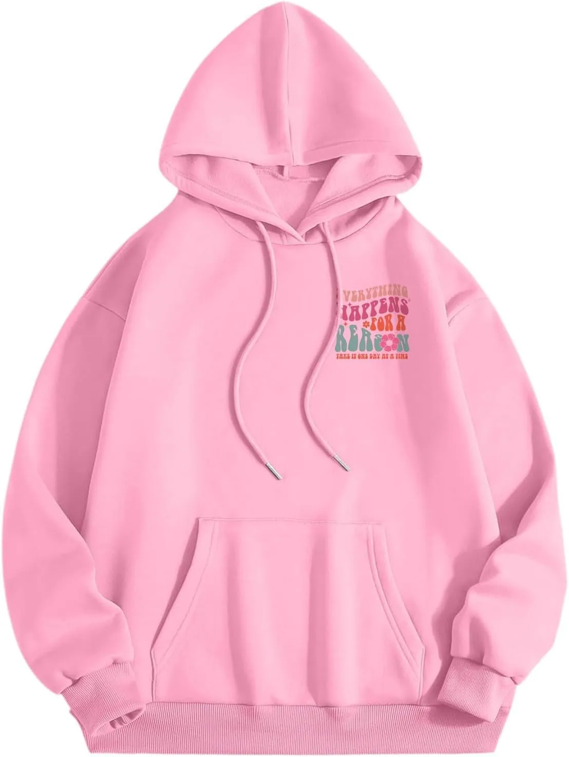 Meet Me at The Ocean Graphic Preppy Hoodies for Women Girls Cute Trendy Oversized Sweatshirts Long Sleeve Y2K Pullover Tops