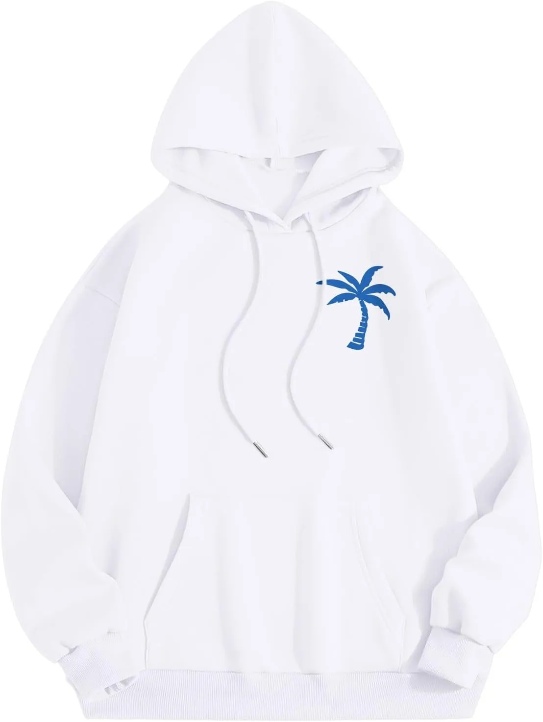 Meet Me at The Ocean Graphic Preppy Hoodies for Women Girls Cute Trendy Oversized Sweatshirts Long Sleeve Y2K Pullover Tops