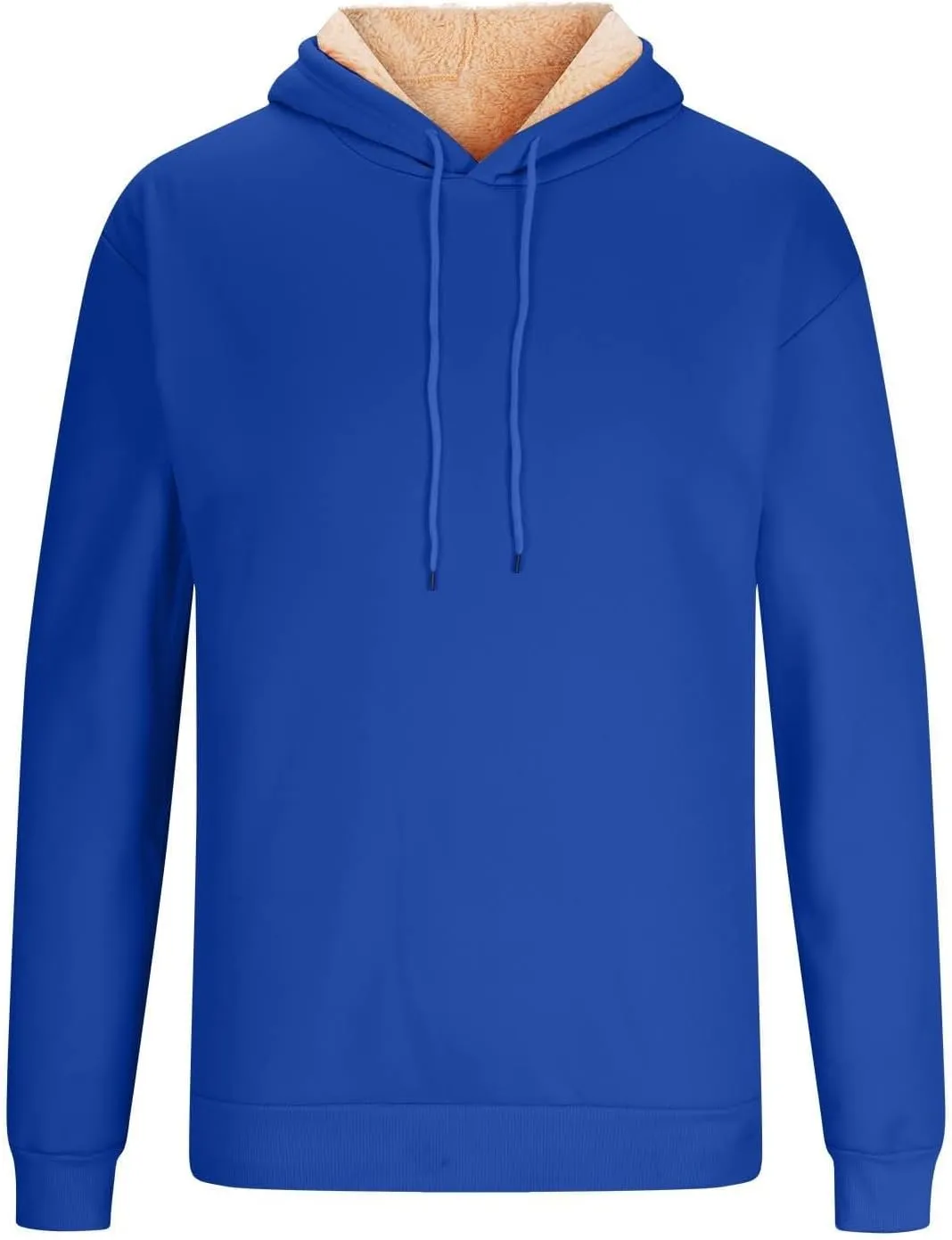 Men Hoodies Casual Sherpa Lined Hoodie Solid Color Fleece Lined Hoodie Men Fuzzy Men Sherpa Pullover Warm Winter
