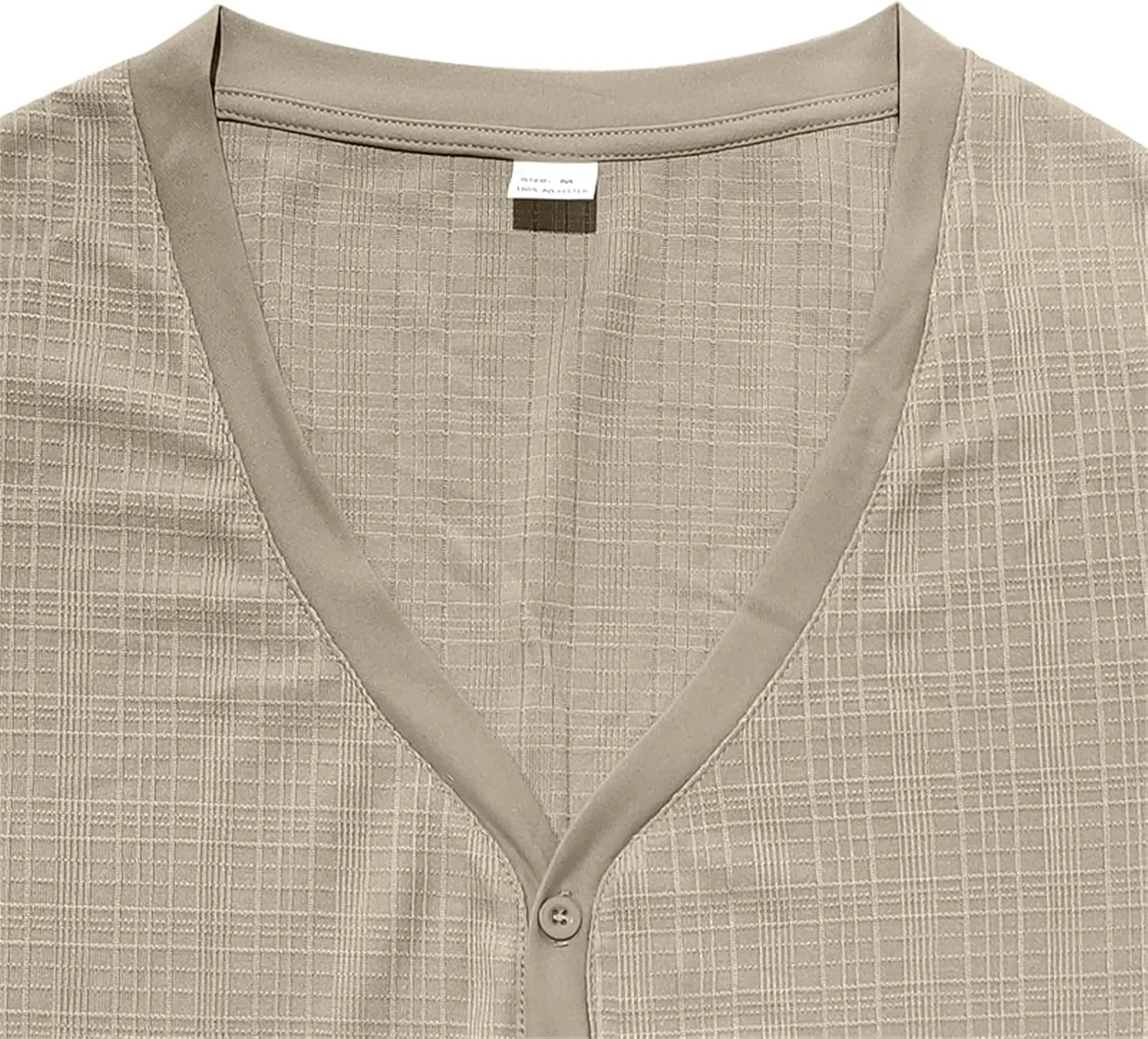 Men Viscose Pajama Top Button Up for Sleep, or Casual V Neck Short Sleeve, Breathable Summer Cardigan Style