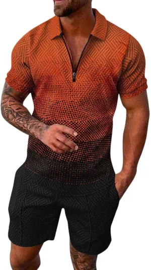 Men's 2 Pieces Hawaiian Casual Outfits Set Short Sleeve Crew Neck Shirts and Short Summer Beach Vacation Sets Mens Tank Topsmens Tank Tops