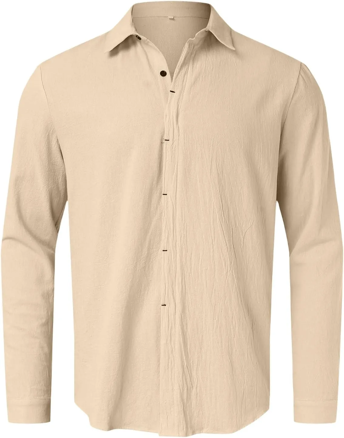 Mens Casual Fashion Solid Color Lapel Long Sleeve Cardigan Shirt Gradient Shirt Mens Shirts