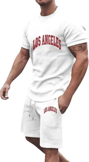 Men's Casual Tracksuits Set Quarter Zip Shirts and Drawstring Shorts Sets Summer Beach Outfits Fitted Shorts Sets Leisure and Daily Wear