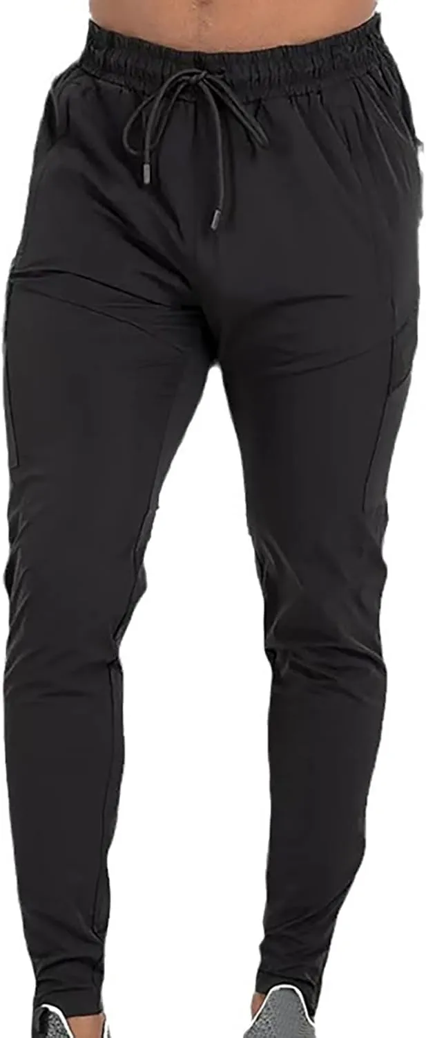 Mens Chino Trousers Jogger Sweatpant Plain Casual Wear Elastic Waist Drawstring Outdoor Work Pants Rugby Trousers
