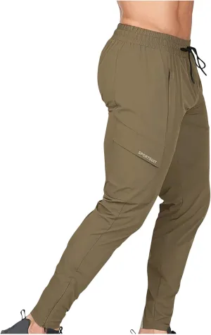 Mens Chino Trousers Jogger Sweatpant Plain Casual Wear Elastic Waist Drawstring Outdoor Work Pants Rugby Trousers