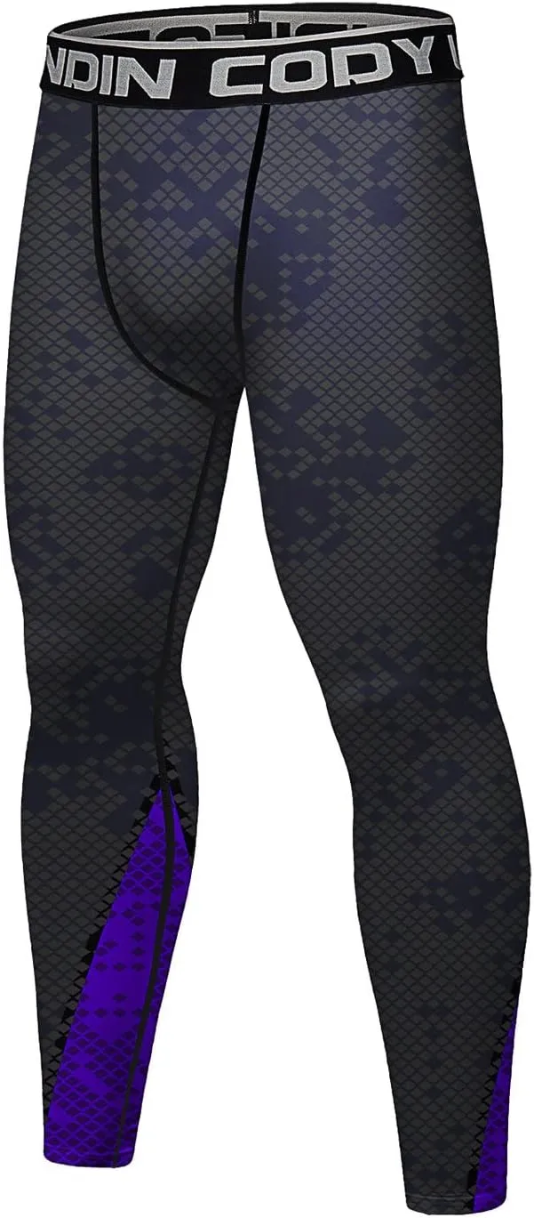 Men's Compression Elastic Tight Leggings Base Layer Leggings Running Workout Active Tights Bottoms
