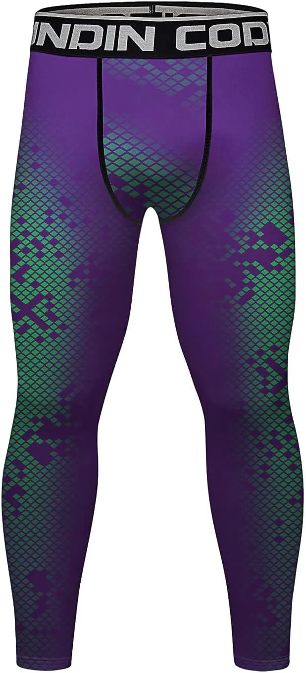 Men's Compression Elastic Tight Leggings Base Layer Leggings Running Workout Active Tights Bottoms