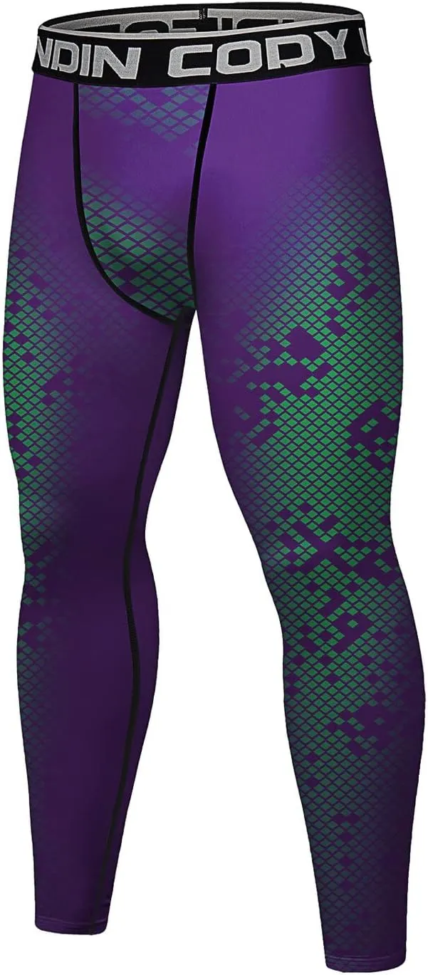 Men's Compression Elastic Tight Leggings Base Layer Leggings Running Workout Active Tights Bottoms