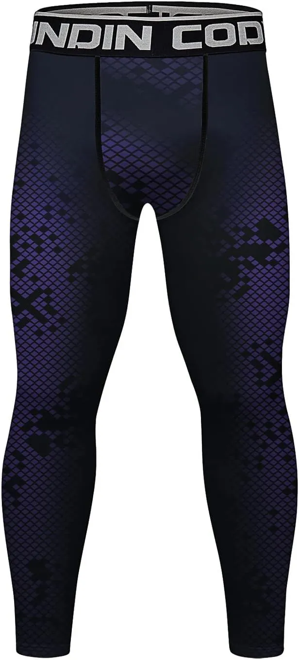 Men's Compression Elastic Tight Leggings Base Layer Leggings Running Workout Active Tights Bottoms