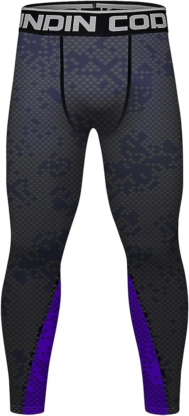 Men's Compression Elastic Tight Leggings Base Layer Leggings Running Workout Active Tights Bottoms