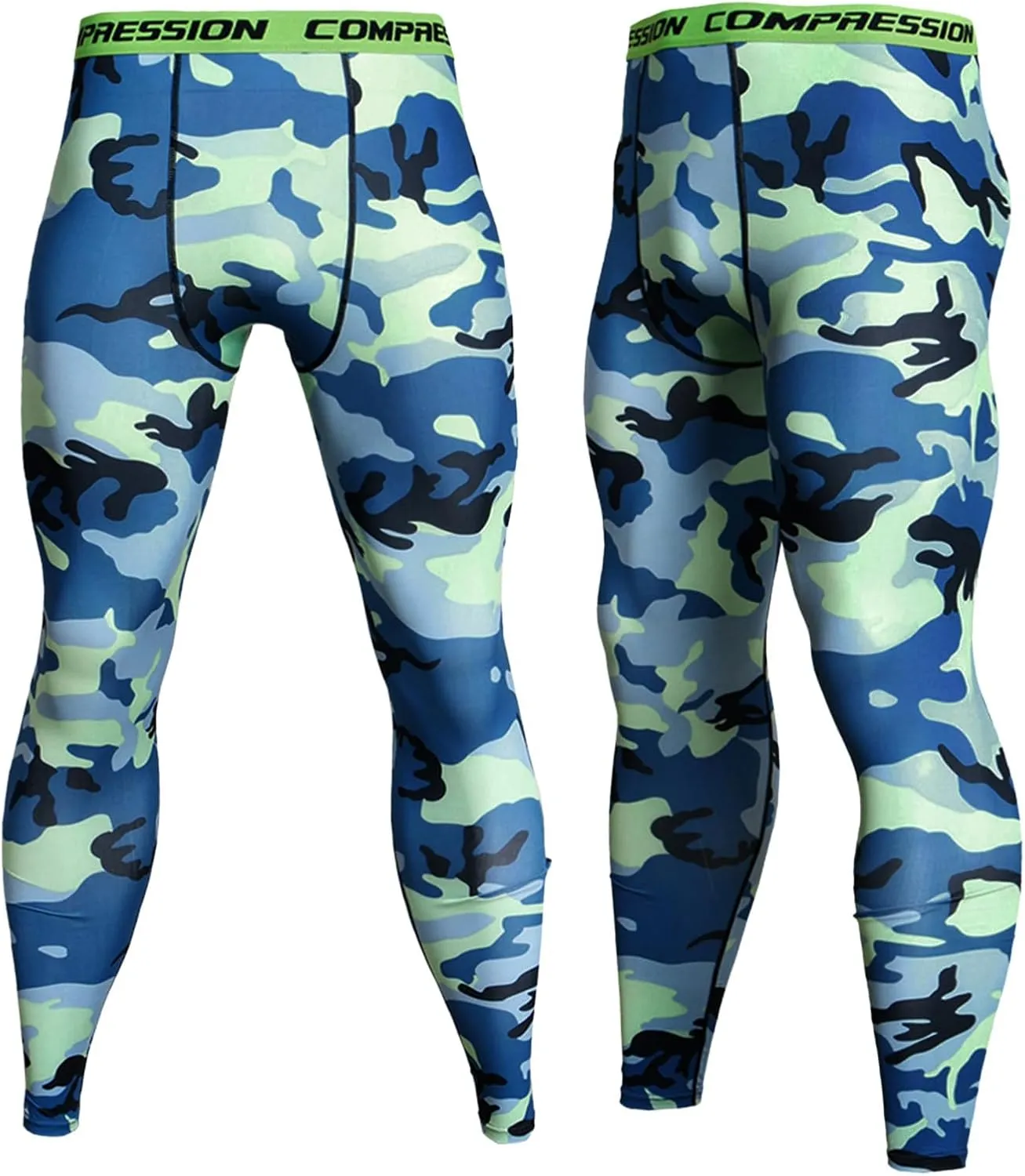 Mens Compression Pants for Sports Athletic Stretchy Quick Dry Running Leggings Slim Workout Gym Leggings Seamless