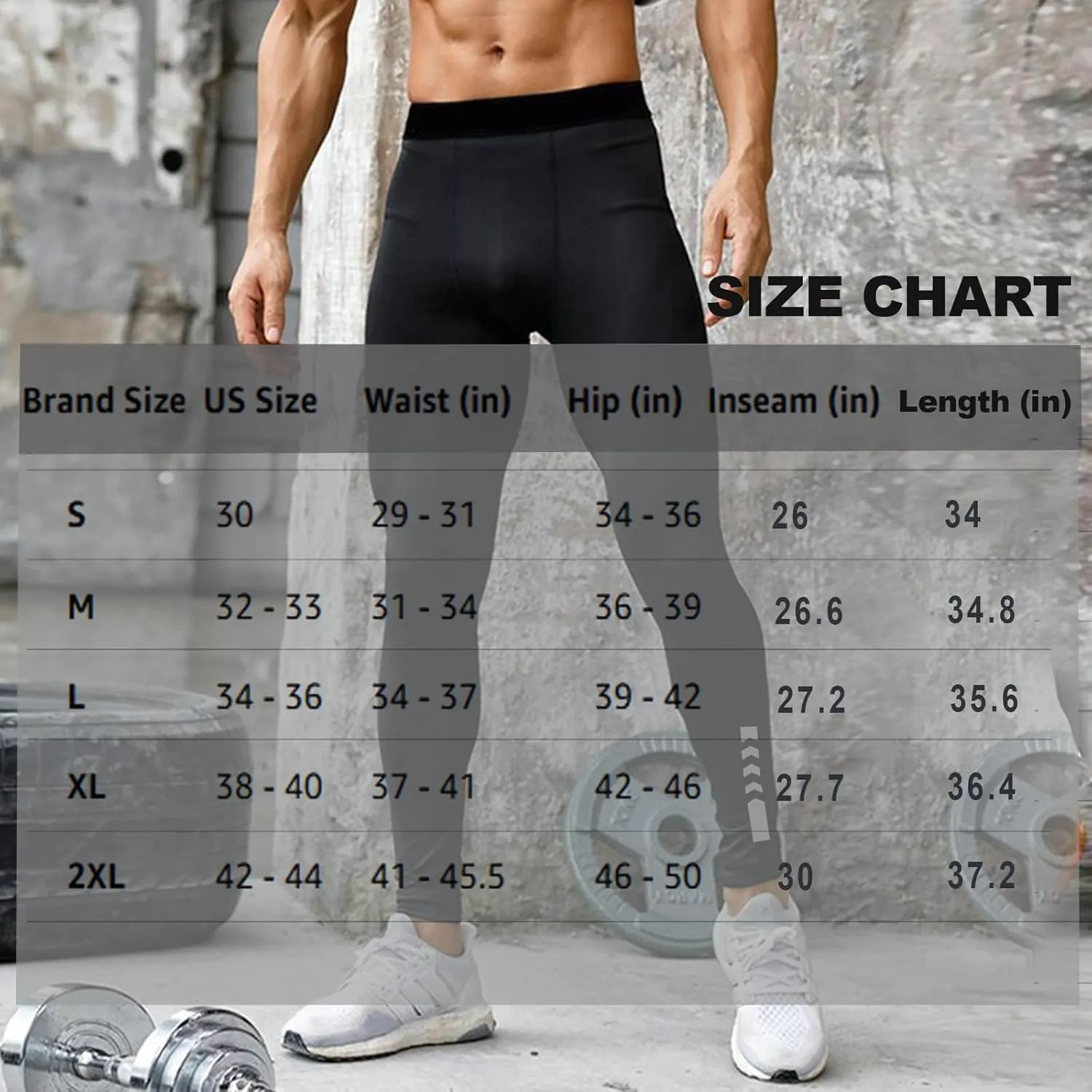 Men's Compression Pants - Men's Leggings Base Layer Bottoms,Athletic Leggings for Running, Sports, Yoga & Gym