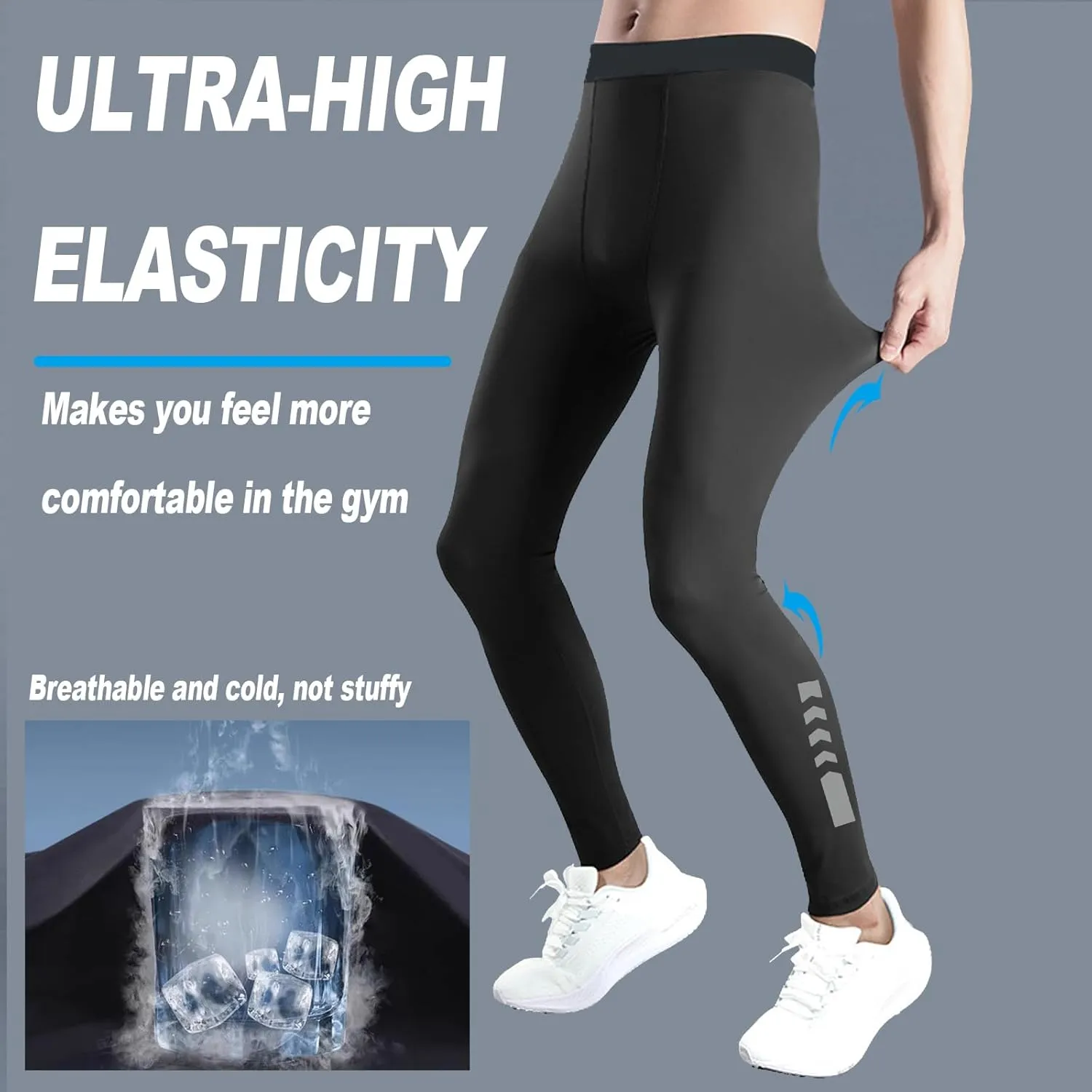 Men's Compression Pants - Men's Leggings Base Layer Bottoms,Athletic Leggings for Running, Sports, Yoga & Gym