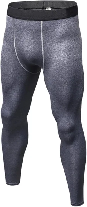 Men's Compression Pants Seamless High Waist Athletic Leggings Base Layer Fitness Quick Dry Workout Tights Gym Leggings