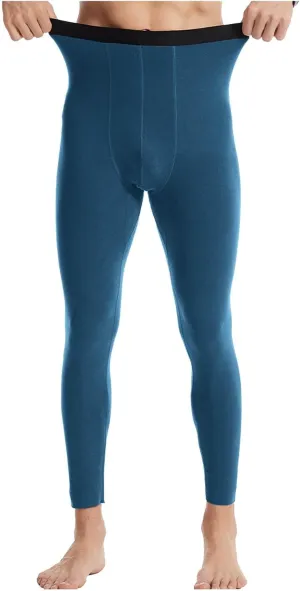 Men's Compression Pants Winter Fleece Warm Leggings Stretch Pajama Bottoms Athletic Workout Running Tights Leggings