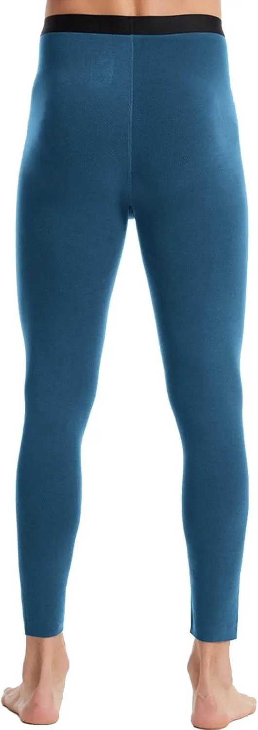 Men's Compression Pants Winter Fleece Warm Leggings Stretch Pajama Bottoms Athletic Workout Running Tights Leggings