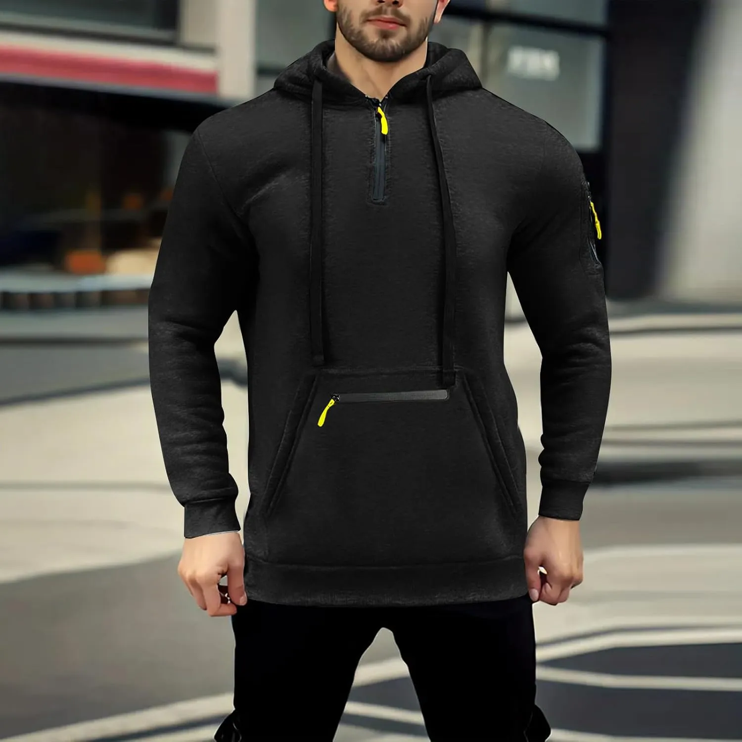 Men's Fashion Zip Up Hoodie with Pockets