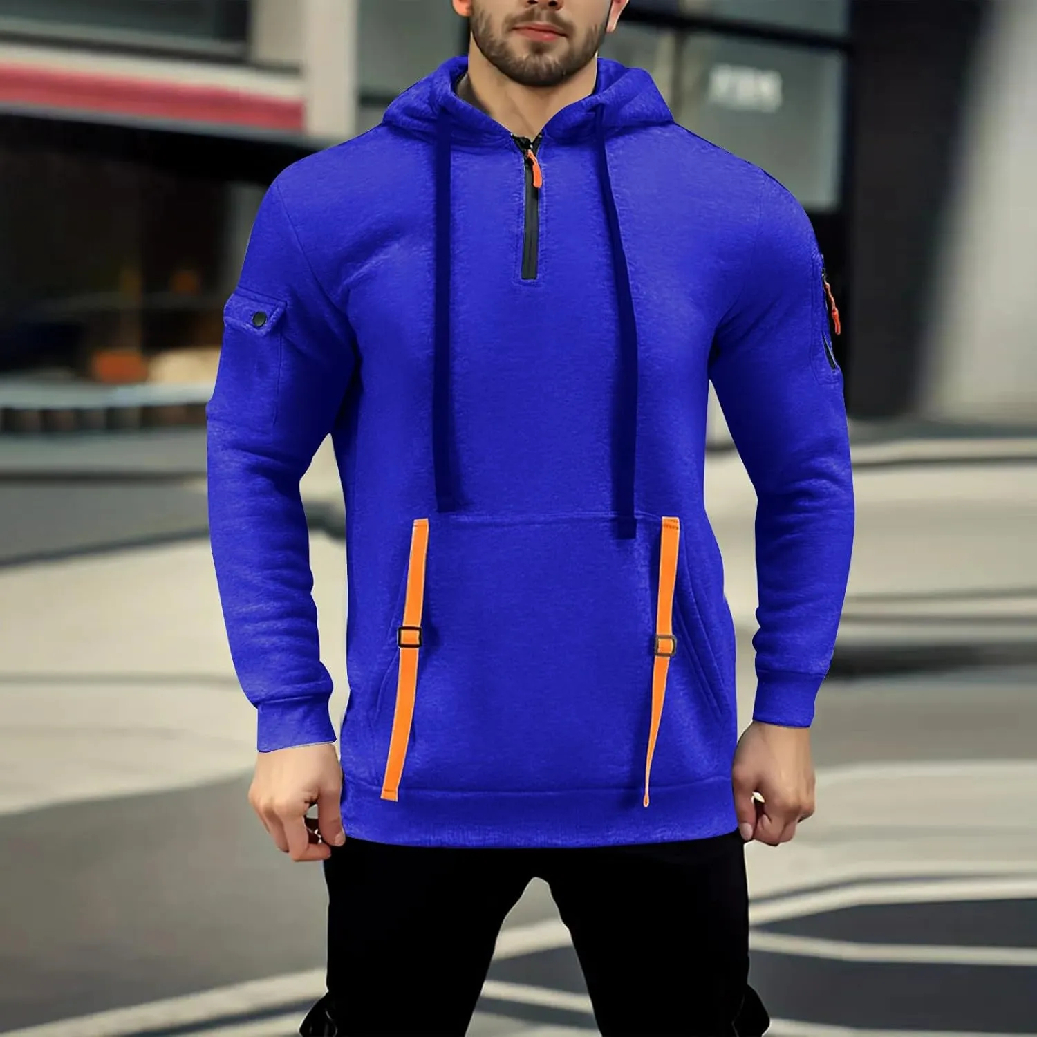 Men's Fashion Zip Up Hoodie with Pockets