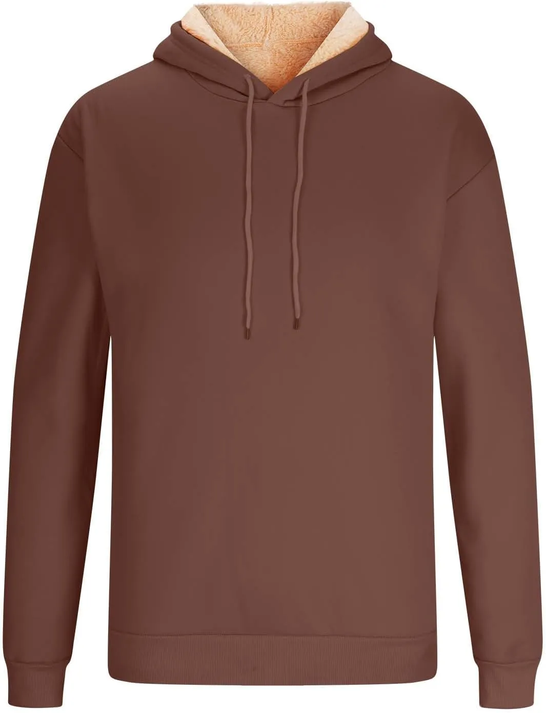 Mens Fleece Pullover Fleece Lined Heavy Weight Hoodie Heavy Duty Winter Hooded Sweatshirt Thermal Warm Sweatshirts