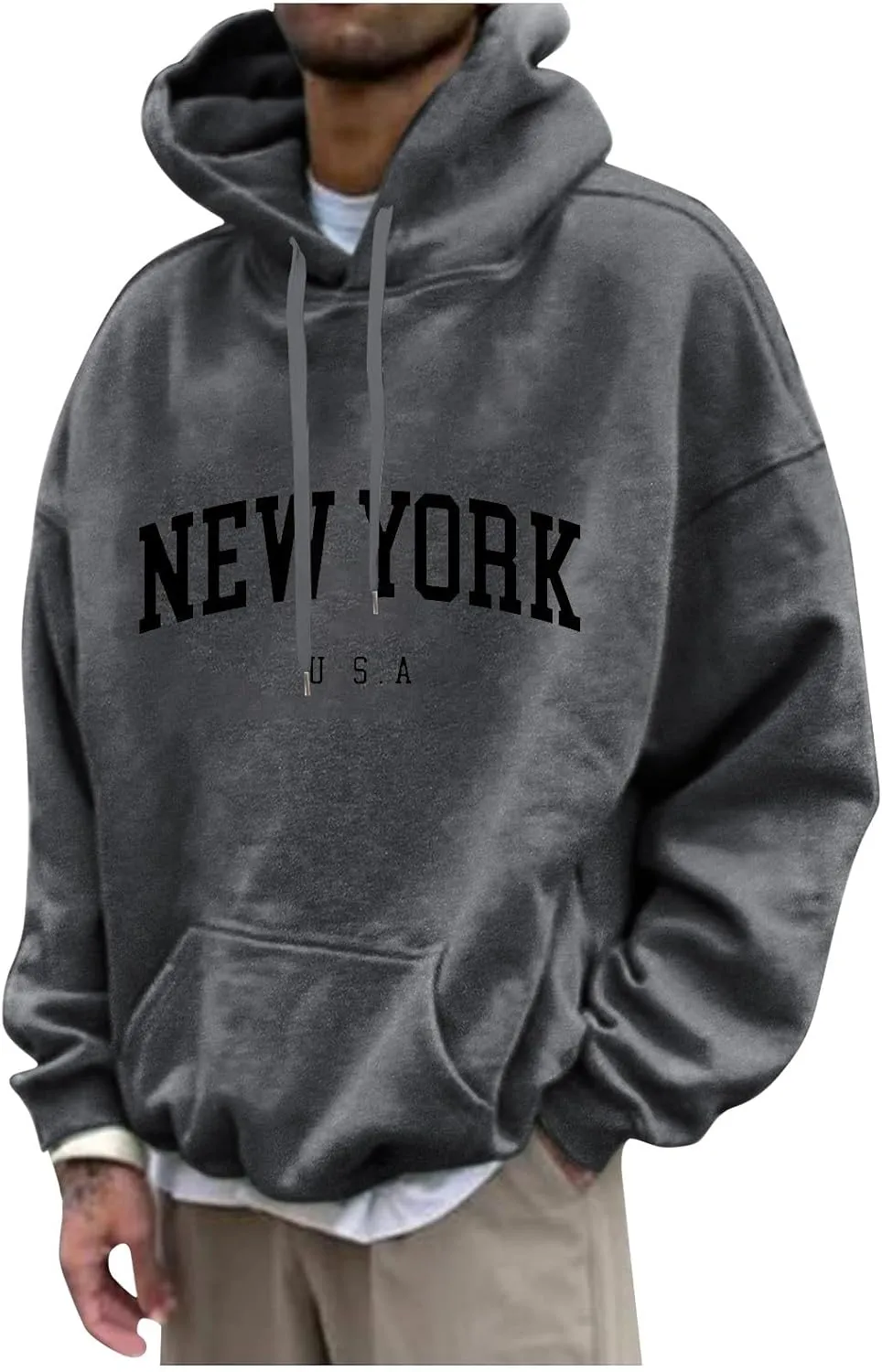 Men's Graphic Hoodies Letter Print Techwear Y2k Hoodie Long Sleeve Streetwear Unisex Casual Hoodies, M-3XL