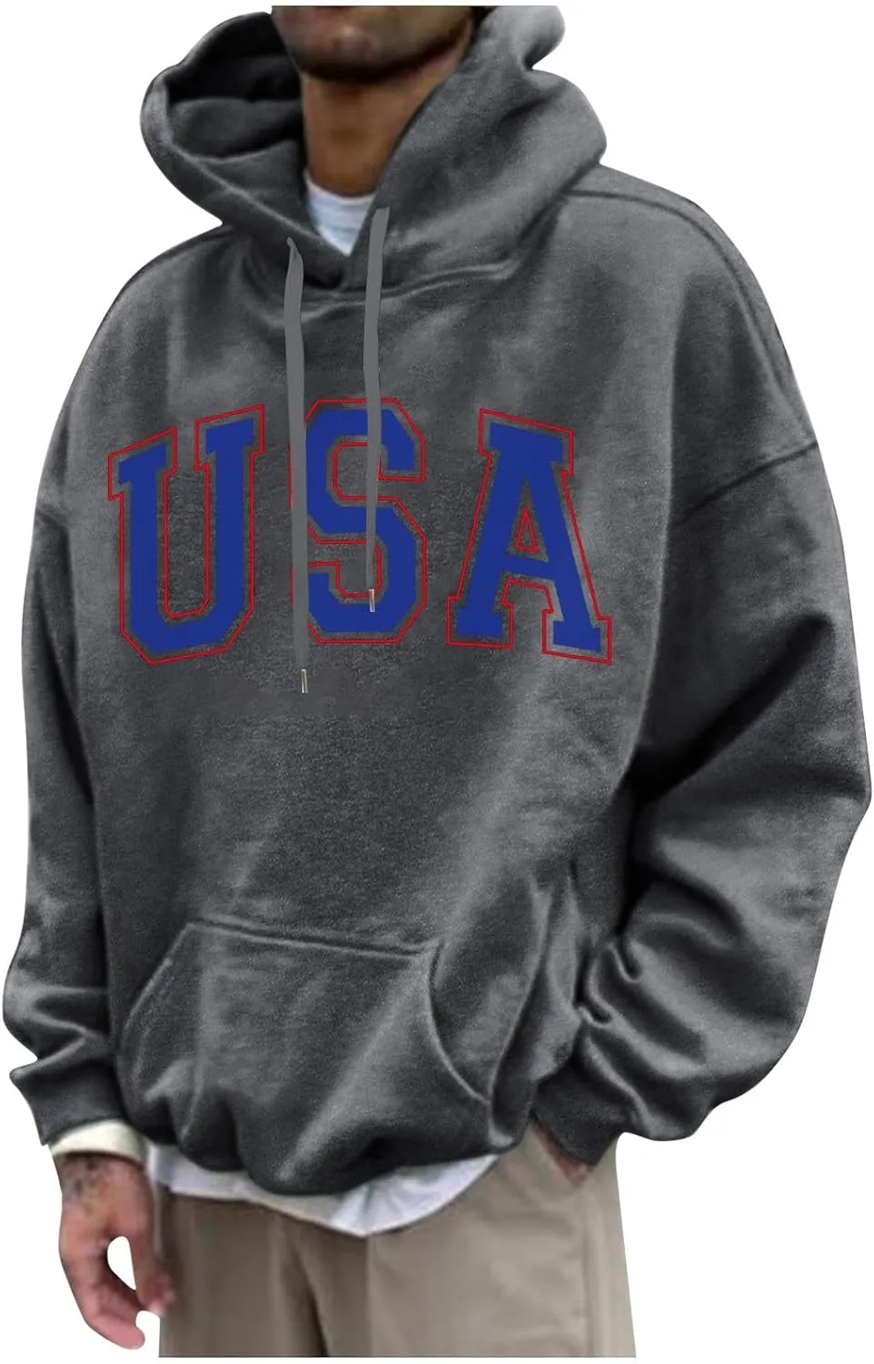 Men's Graphic Hoodies Letter Print Techwear Y2k Hoodie Long Sleeve Streetwear Unisex Casual Hoodies, M-3XL
