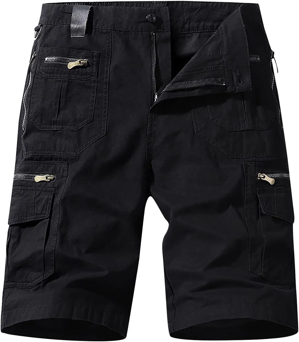 Men's Hiking Cargo Shorts Chino Flat Front Stretch Outdoor Lightweight Tactical Casual Climbing Camping Fishing Shorts