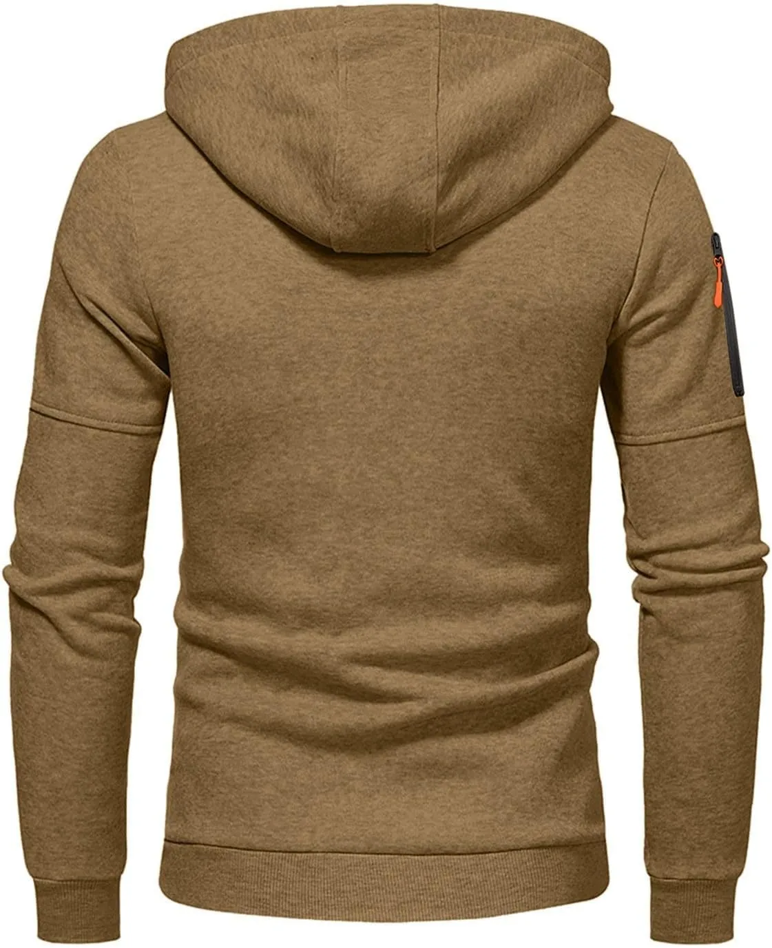 Men's Hoodies Full Zip Casual Cotton Hooded Fleece Drawstring Hoodies Pullover Sweatshirts Casual Long Sleeve Shirts
