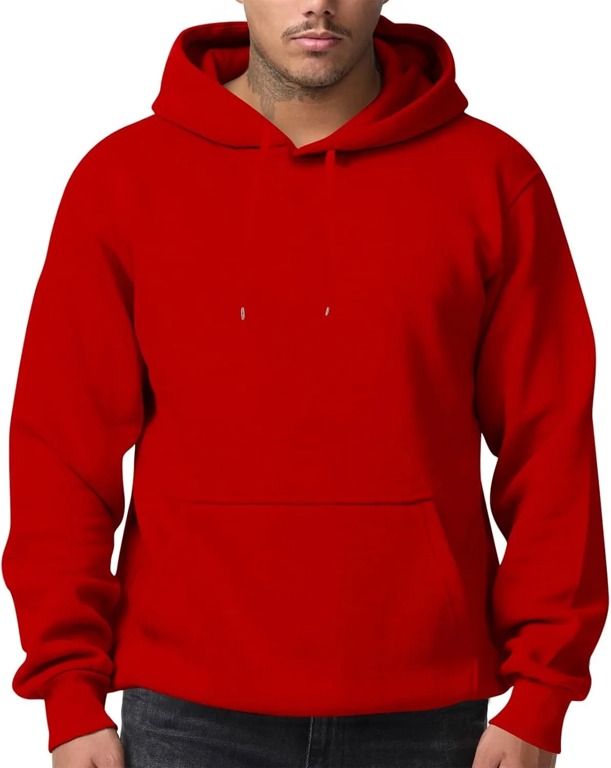 Mens Hoodies Pullover Fleece Lined Oversized Hoodie Casual Loose Long Sleeve Drawstring Hooded Sweatshirt with Pockets