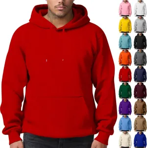 Mens Hoodies Pullover Fleece Lined Oversized Hoodie Casual Loose Long Sleeve Drawstring Hooded Sweatshirt with Pockets